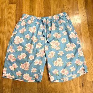 EUC Men's Peter Millar Seaside Hibiscus Harbour Floral Swim Trunks Size MEDIUM